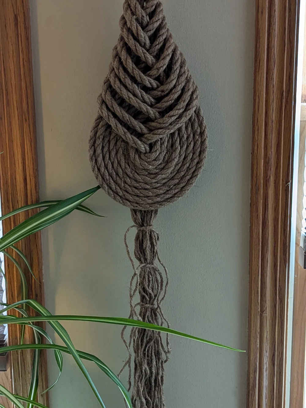 Macrame Pipa Knot Wall Decor, Tapestry Rope Art